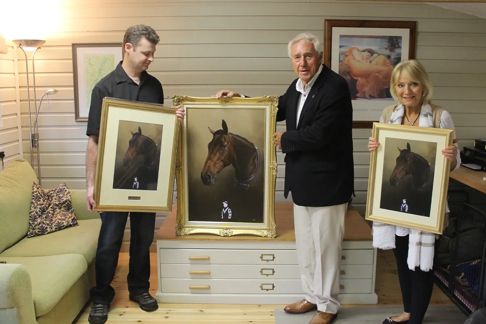 Multiple horse oil paintings commissioned by businessman Ted Andrew for his personal art collection