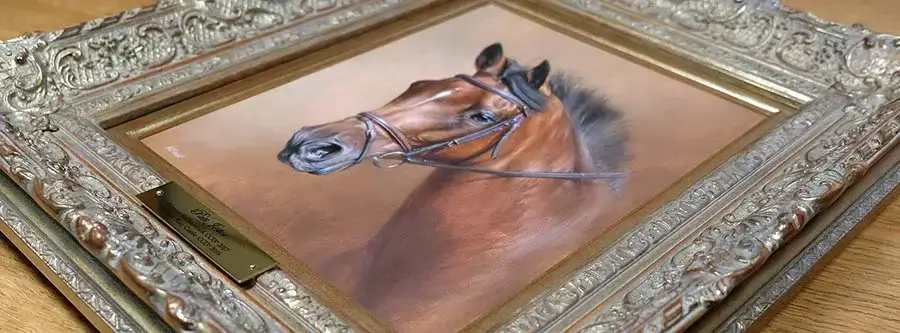A broader view of traditional oil pet portraits by Nicholas Beall