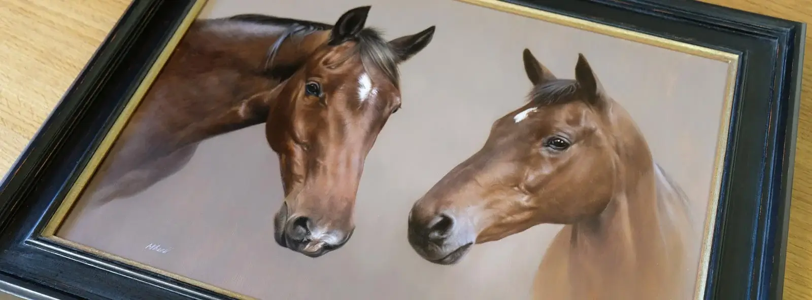 A collection of traditional oil pet portraits by Nicholas Beall