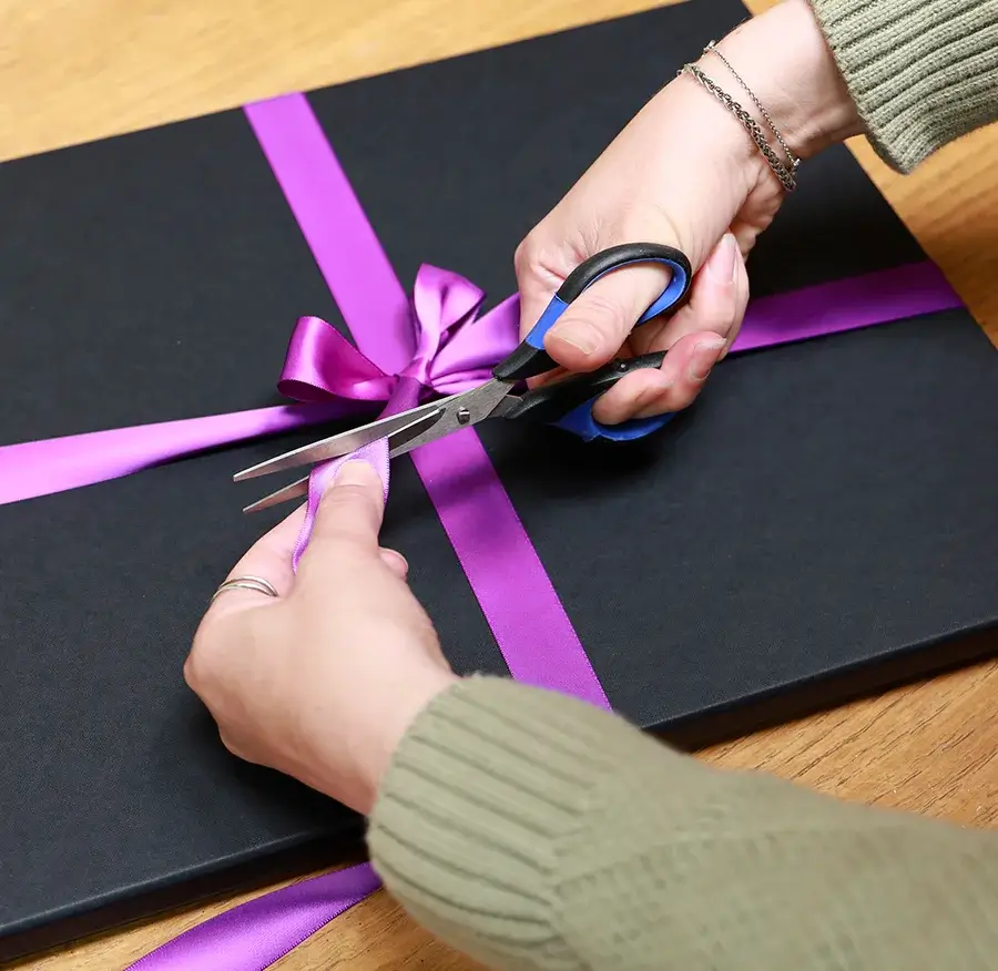 Sealed package with shipping labels