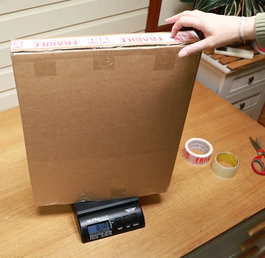 Package ready for courier collection