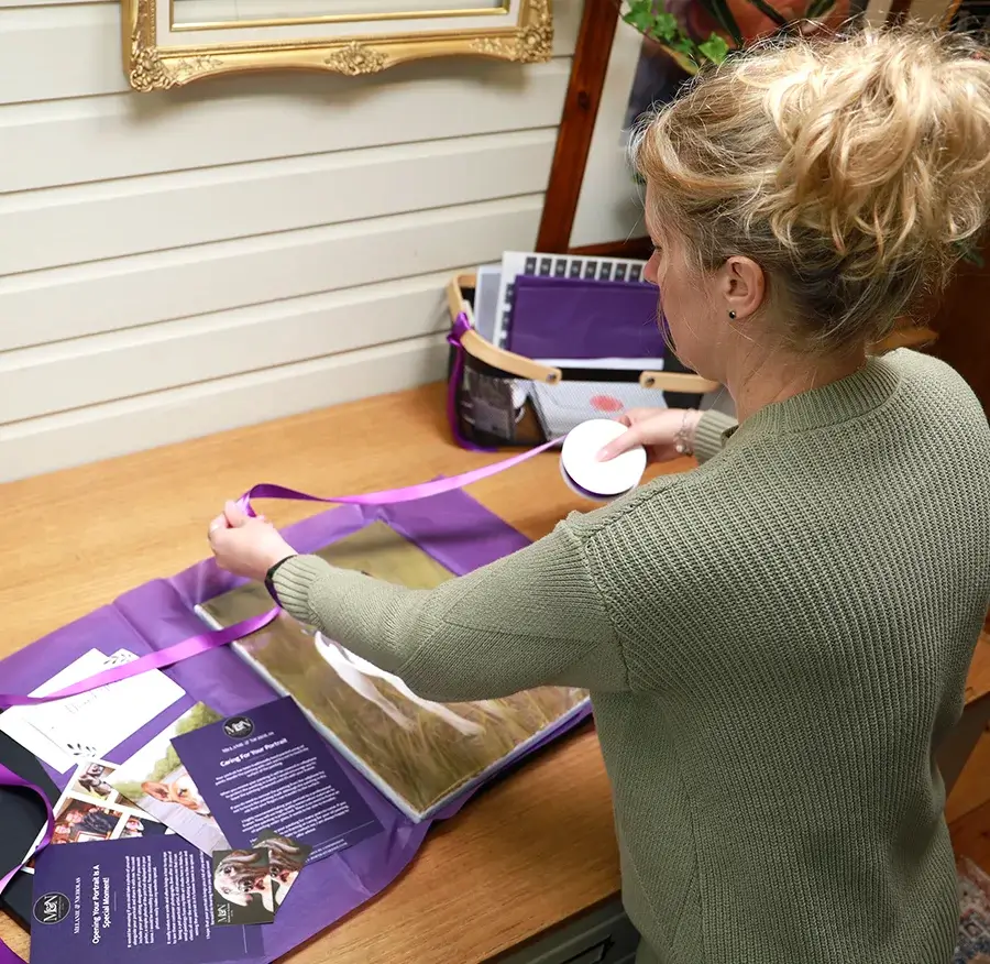 Sealed package with shipping labels