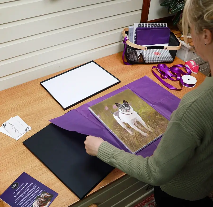 Package ready for courier collection