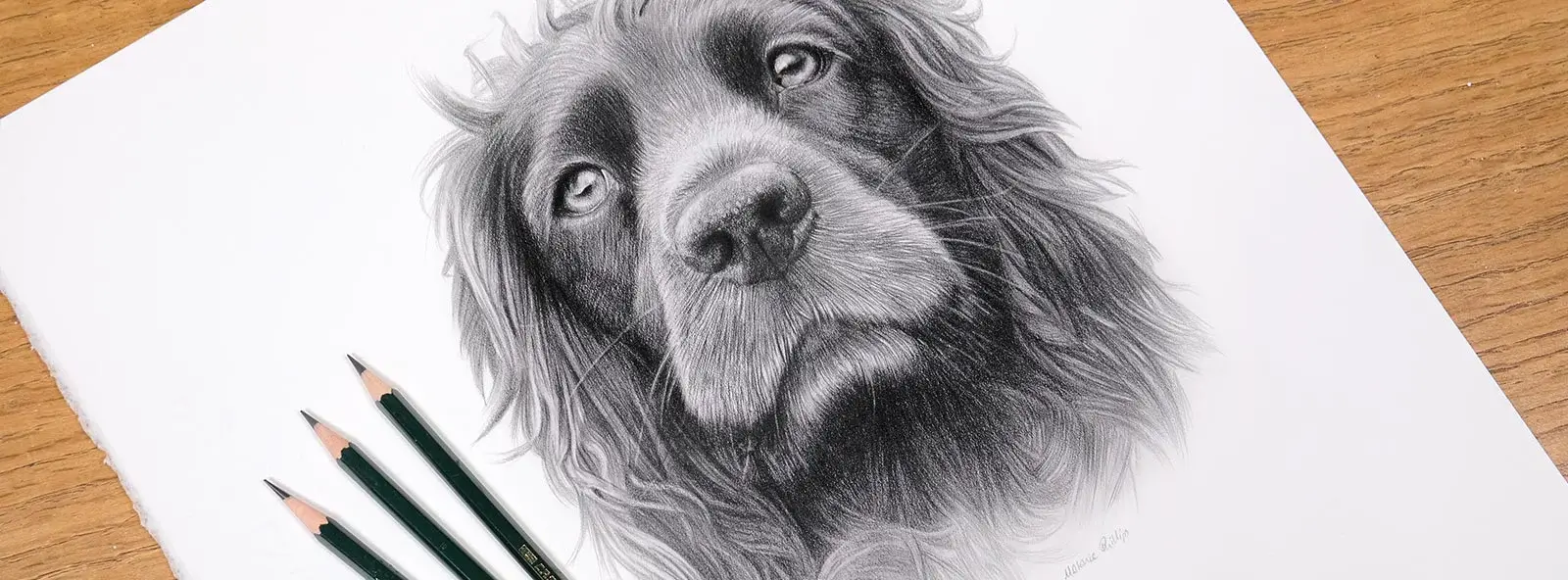 Hand-drawn pencil portraits by Melanie Phillips.